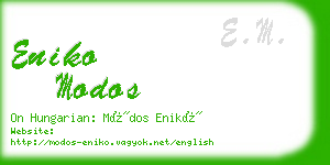 eniko modos business card